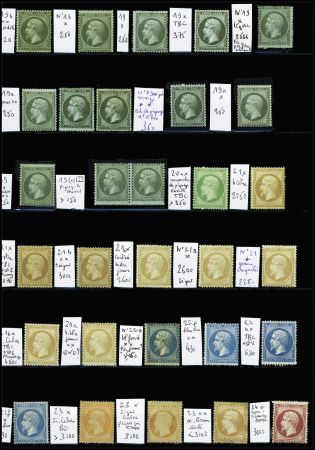 Lot de neufs classiques  sur l'émission Empire dentelé,