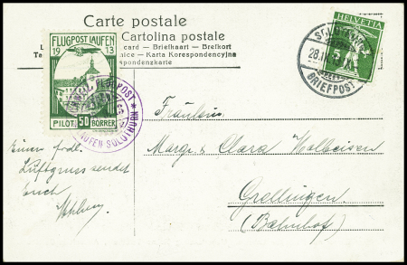 1913 (28. Sept.) Flugtag Laufen, Flugspendemarke 50