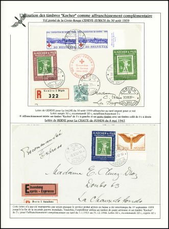 1939 (30. Aug.) Genf-Zürich-Genf Rotkreuz-Postflug,