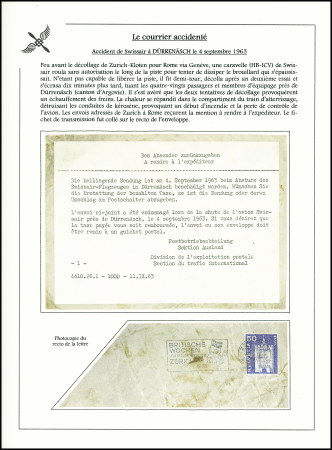 1951/63 Zwei Verunfallte Flüge: 1963 (4. Sept.) Zürich-Rome