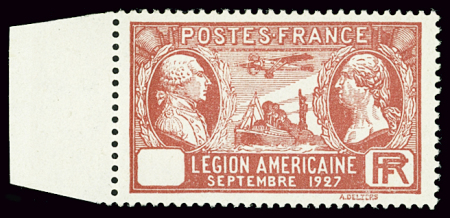 N°244b 1f50 Légion américaine, variété sans la valeur,