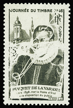 N°754 G. Fouquet, exceptionnelle variété absence d'impression