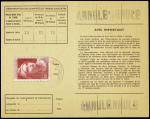 N°733 100F Gandon obl Paris RP (1946) sur carte d'
