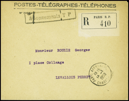 Env. recommandée PTT en franchise avec griffe enca