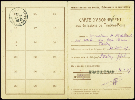 n°611 25F Chenonceaux obl Draguignan (1945) sur ca