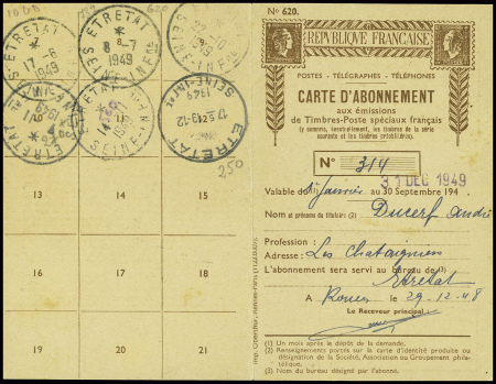 PA n°18 + 19 obl Rouen RP (1949) obl Rouen RP (194