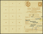 PA n°27 obl Annecy RP (1952) sur carte d'abonnemen