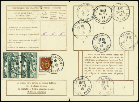 N°582 en paire + 603 obl Chaumont Haute Marne (25.
