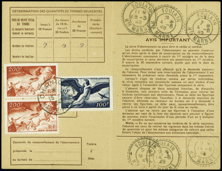 PA n°18 + PA n°19 en paire obl de Chaumont Haute M