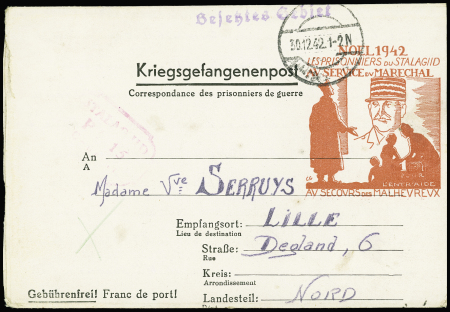 Entier formule du Stalag IID "Noël 1942 au service