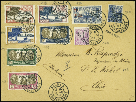 Nouvelle Calédonie n°120 + 134 + 129 + 145 + 144 +