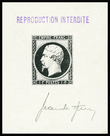 N°18 1F faux de Spérati en noir sur petit feuillet