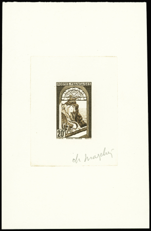 Epreuve d'artiste 20F brun Nonza Corse avec signat