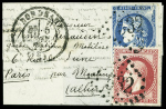N°32 + 45 (LD) obl GC 532 + T17 Bordeaux (5 janv 7