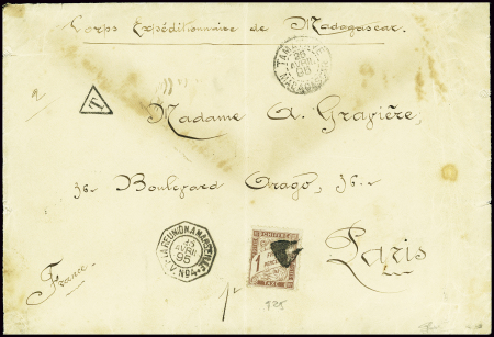 Lettre en franchise du corps expéditionnaire de Ma