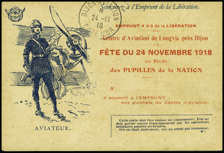 Carte postale FM modèle A2 "aviateur" avec impress