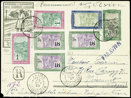 Madagascar n°109 + 160, 2 pièces + 153, 3 pièces +