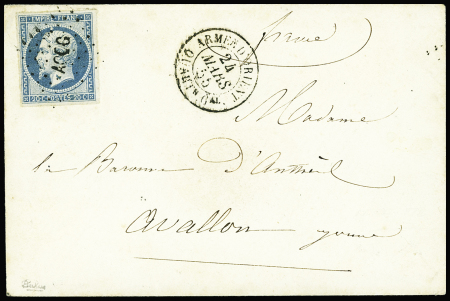 N°14 obl losange de points "AOQG" + CAD "Armée d'O