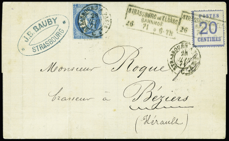 MULHAUSEN / Als. N° 2 et 3 x 2 et 5 soit 20 centim