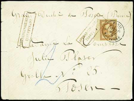 N°31 40c orange, obl CAD "Paris R. Montaigne" (27 