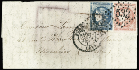 N°45 + 49 obl GC 532 + T17 "Bordeaux" (11 janv 71)