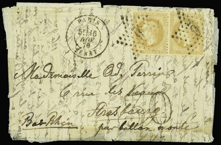 N°28 en paire obl étoile 6 + CAD "Paris Sénat" (16