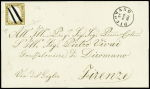 1855-63 10c. Bister-brown, cancelled by two pen strokes