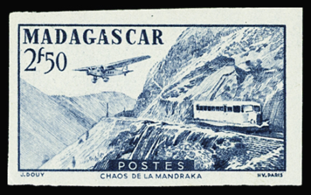 POSTE AERIENNE N°63D 2f50 bleu, Chaos de la Mandraka,