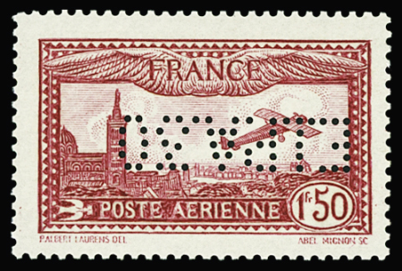 N°6d 1f.50 carmin, perforation EIPA30 renversée, neuf