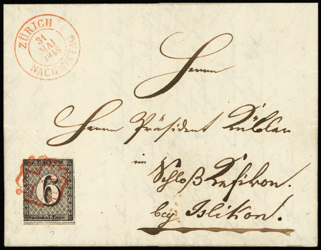 6Rp. (Type IV, 19. Marke des 100er Druckbogens), waagrechte