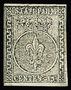 1852 15c Rose with variety "larger ornament at right",