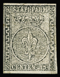 1852 15c Rose with variety "larger ornament at right",