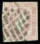 1851 40c. LILAC-ROSE cancelled by rhomboids pmk, fresh