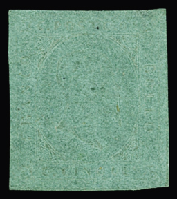 1853 5c. Green, just touched at top to good margins