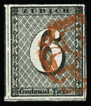 6Rp (Type IV) waagrechte Untergrundlinien, farbintensiv