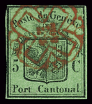 Grosser Adler dunkelgrün, farbfrische Marke in ringsum