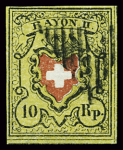 Type 27 D/RO auf Seidenpapier, farbfrisch und breitrandig,