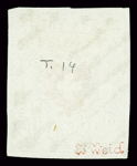 Orts-Post mit Kreuzeinfassung Type 14 mit Kreuzeinfassung, ringsum gut bis überrandig,