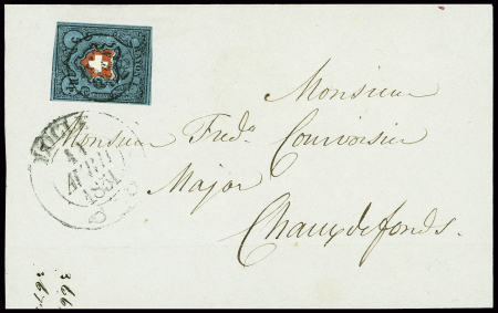 Type 25, ringsum gut gerandet, entwertet mit schwarzem