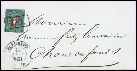 Type 3, ringsum gut gerandet, entwertet mit schwarzem