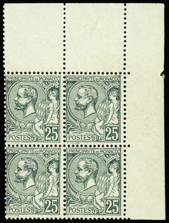 N°16a 25c vert foncé, bloc de 4 cdf, neuf **, très