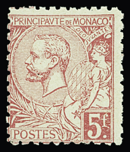 N°21c 5f rose vif sur verdâtre, dentelé 11, neuf **,