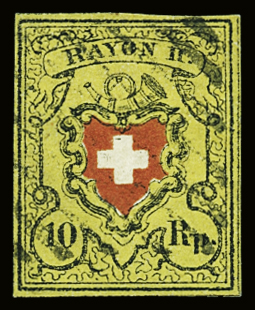 Type 28 B/RO gut gerandet mit schwarzer aargauische