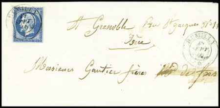 RUMILLY 1860 France n°14, bien margé, obl. càd sarde