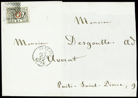 Waadt 5C, farbintensiv und breitrandige Marke, mit