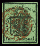 Grosser Adler dunkelgrün, farbfrische Marke, ringsum