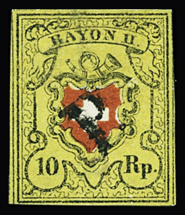 Type 23 B/LU, breitrandig mit schwarzem P vom, Befund