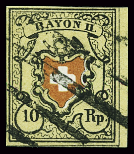 Type 24 A2/LO, breitrandig mit seltene Yverdon Raute,