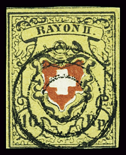 Type 8 A2/LO, voll- bi sehr gut gerandet mit Dreiringstempel