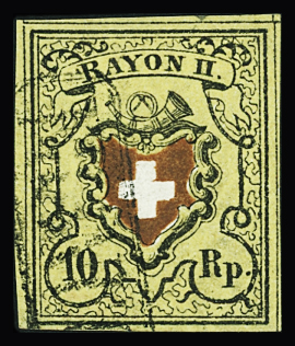 Type 9 A2/LO, breitrandig, mit FRANCO im Kästchen vom